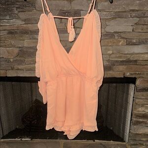 Gianni Bini Pink Romper with Spaghetti Straps
